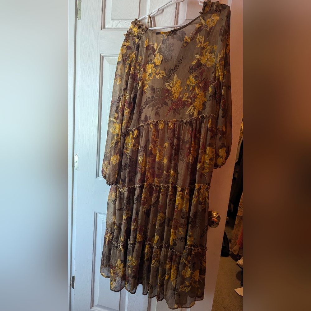 See through dress with lining underneath